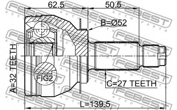 Купить запчасть FEBEST - 0810B13MT 