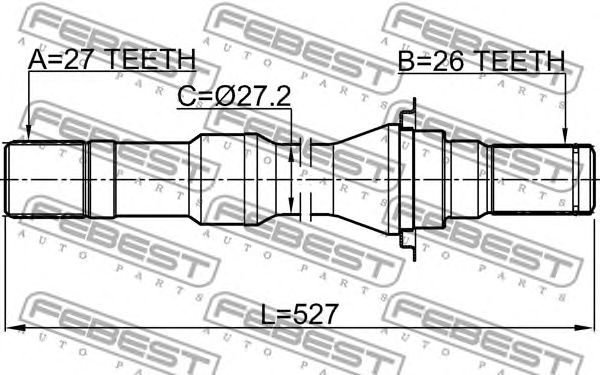 Купить запчасть FEBEST - 1012V250ATRH 