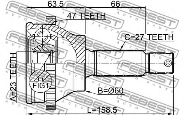 Купить запчасть FEBEST - 1210EFATA47 