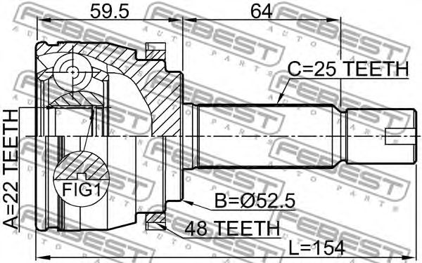 Купить запчасть FEBEST - 1210SOLA48 