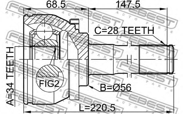 Купить запчасть FEBEST - 1210TER 