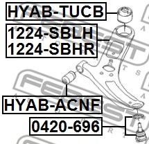 Купить запчасть FEBEST - 1224SBLH 
