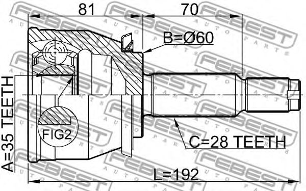 Купить запчасть FEBEST - 1410REXI 