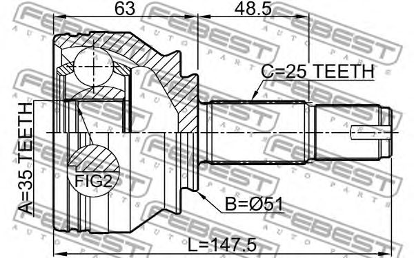 Купить запчасть FEBEST - 1810Z16 