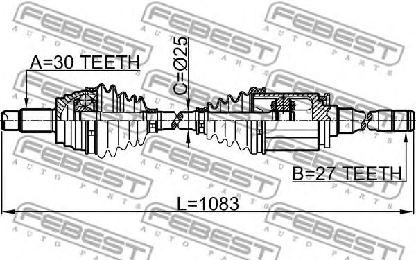 Купить запчасть FEBEST - 1914E70RH 