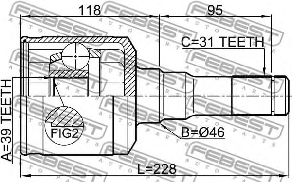 Купить запчасть FEBEST - 2111F150LH 