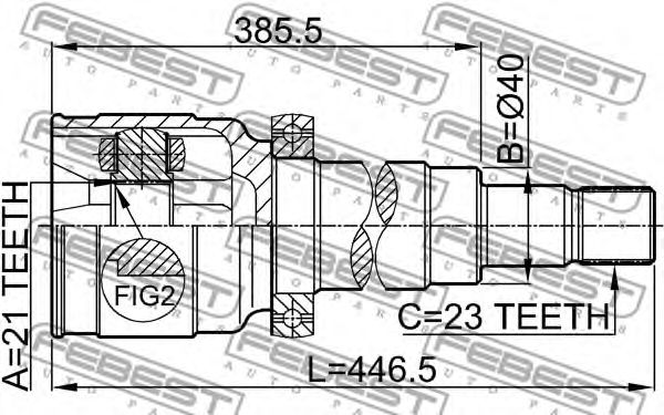 Купить запчасть FEBEST - 2111FOCRH 