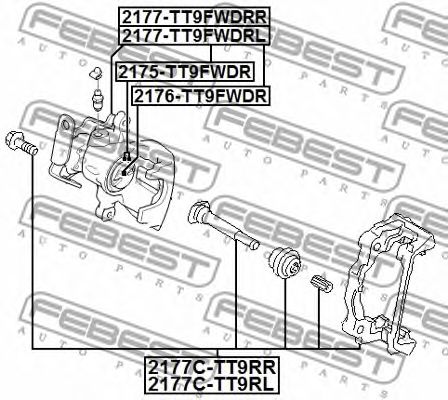 Купить запчасть FEBEST - 2176TT9FWDR 
