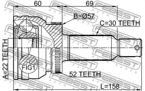 Купить запчасть FEBEST - 2210SORA52R 