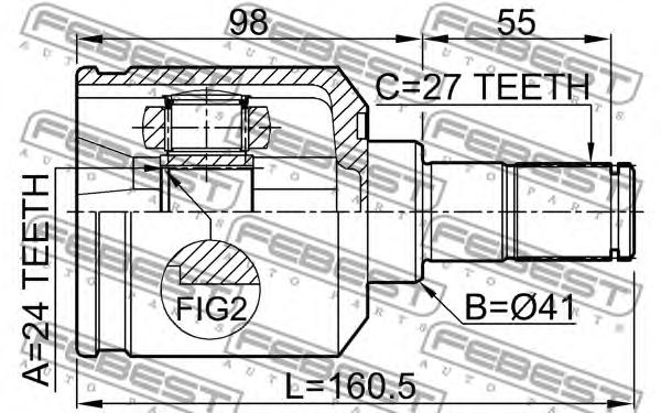 Купить запчасть FEBEST - 2211NS20LH 