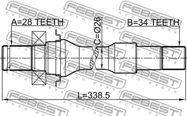 Купить запчасть FEBEST - 2212CARRH 