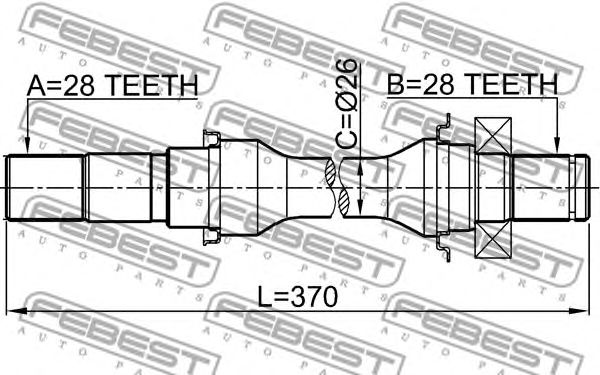 Купить запчасть FEBEST - 2212SED25MT 