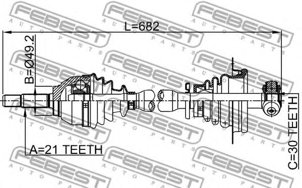 Купить запчасть FEBEST - 2414LOGLH 