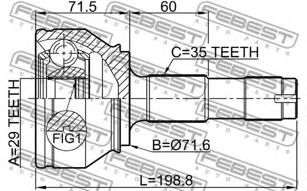 Купить запчасть FEBEST - 2510BOX3 
