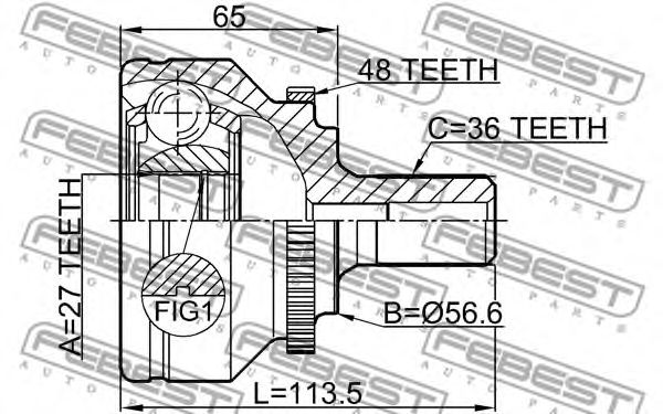 Купить запчасть FEBEST - 2710V70A48 