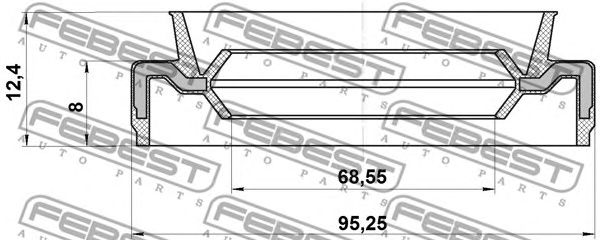 Купить запчасть FEBEST - 95EAS70950812X 