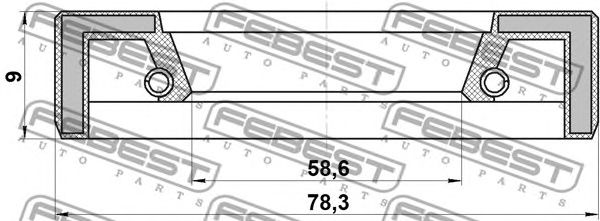 Купить запчасть FEBEST - 95FAY60780909X 