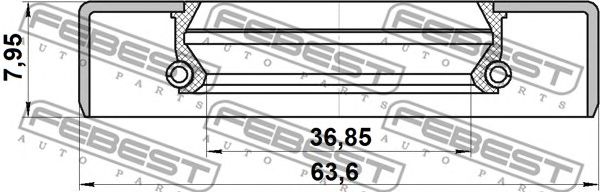 Купить запчасть FEBEST - 95GDY38630808X 