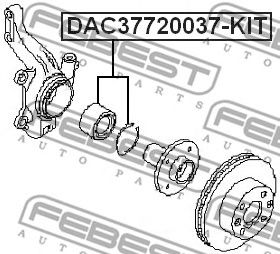 Купить запчасть FEBEST - DAC37720037KIT 