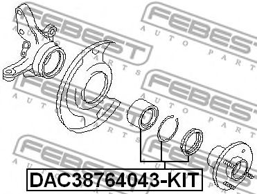Купить запчасть FEBEST - DAC38764043KIT 