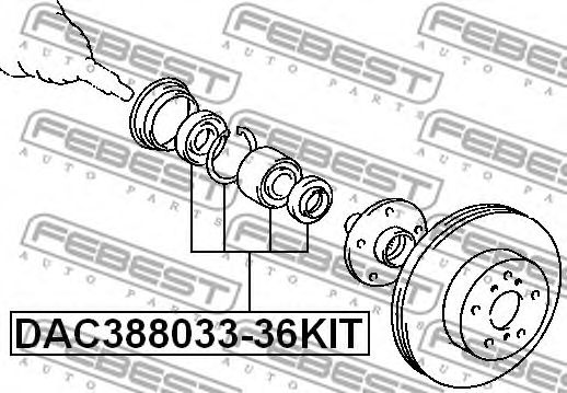 Купить запчасть FEBEST - DAC38803336KIT 