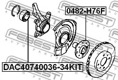 Купить запчасть FEBEST - DAC4074003634KIT 
