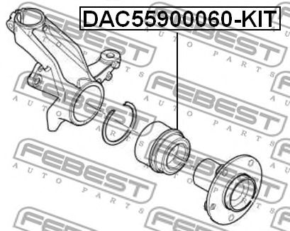 Купить запчасть FEBEST - DAC55900060KIT 
