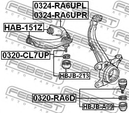 Купить запчасть FEBEST - HAB151Z 