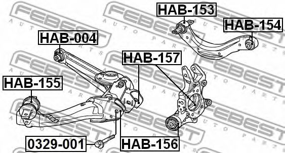 Купить запчасть FEBEST - HAB155 