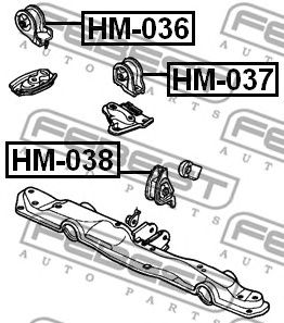 Купить запчасть FEBEST - HM038 