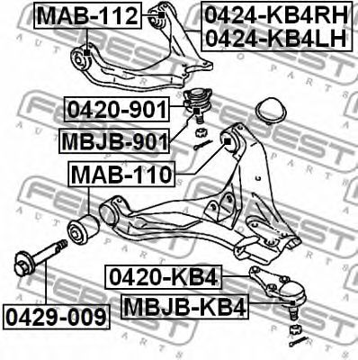 Купить запчасть FEBEST - MAB112 