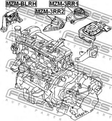 Подушка двигателя правая Mazda 6 13-17 2.5 акпп OEM GJL339060 Арт 180396 новый оригинал