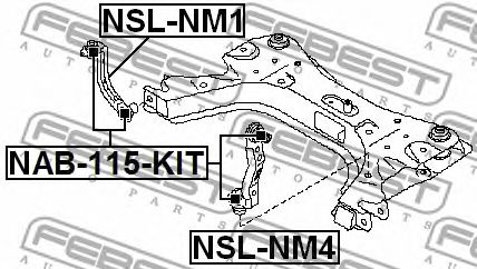 Купить запчасть FEBEST - NAB115KIT 