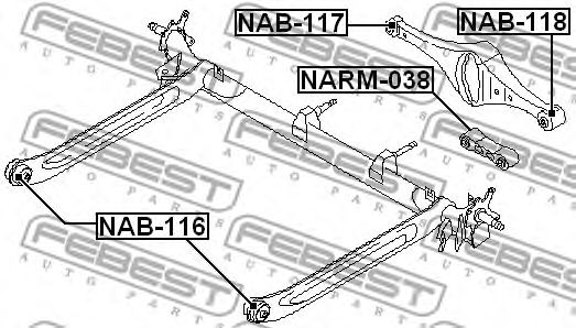 Купить запчасть FEBEST - NAB116 