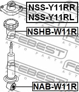 Купить запчасть FEBEST - NABW11R 