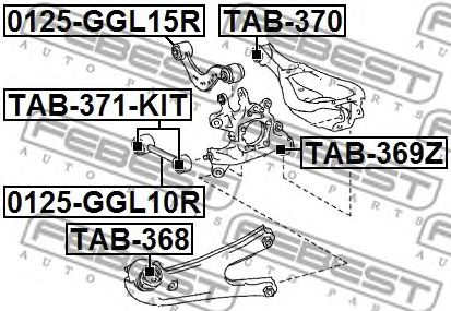 Купить запчасть FEBEST - TAB371KIT 