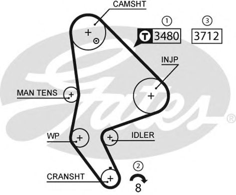 Купить запчасть GATES - 5590XS 