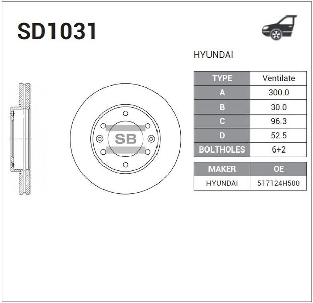 Купить запчасть SANGSIN BRAKE - SD1031 