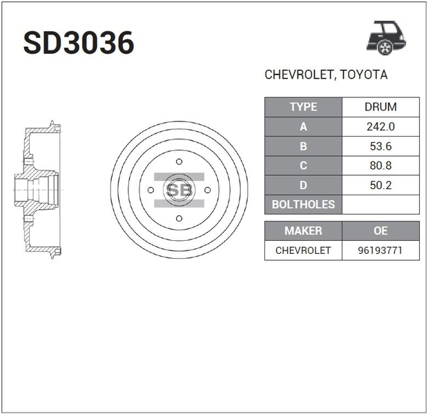 Купить запчасть SANGSIN BRAKE - SD3036 