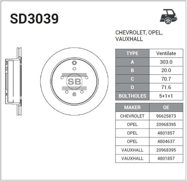 Купить запчасть SANGSIN - SD3039 