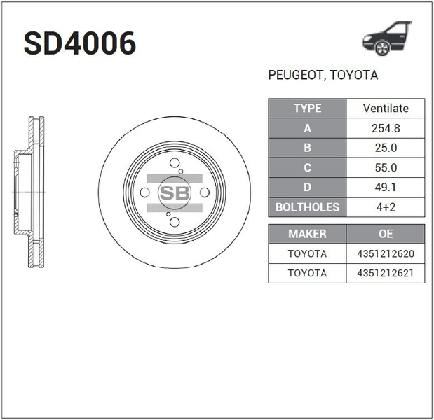 Купить запчасть SANGSIN - SD4006 