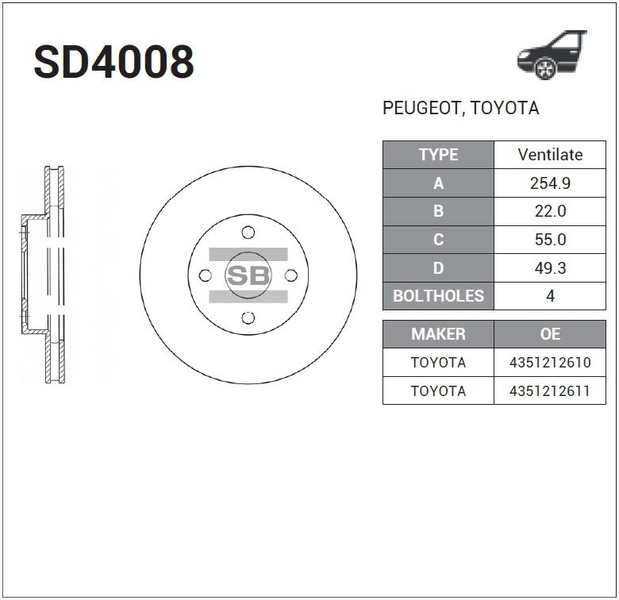 Купить запчасть SANGSIN - SD4008 