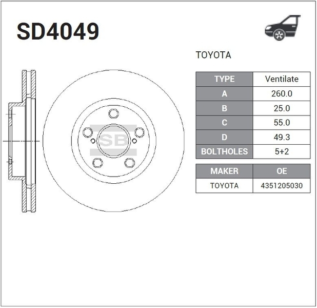 Купить запчасть SANGSIN - SD4049 