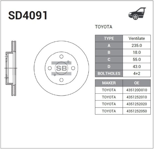 Купить запчасть SANGSIN - SD4091 