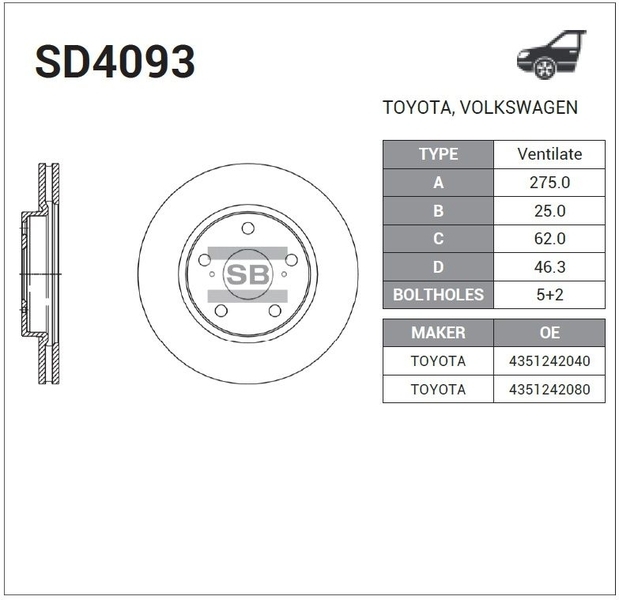 Купить запчасть SANGSIN - SD4093 