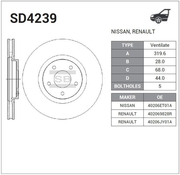 Купить запчасть SANGSIN - SD4239 