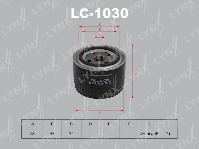 Купить запчасть LYNX - LC1030 