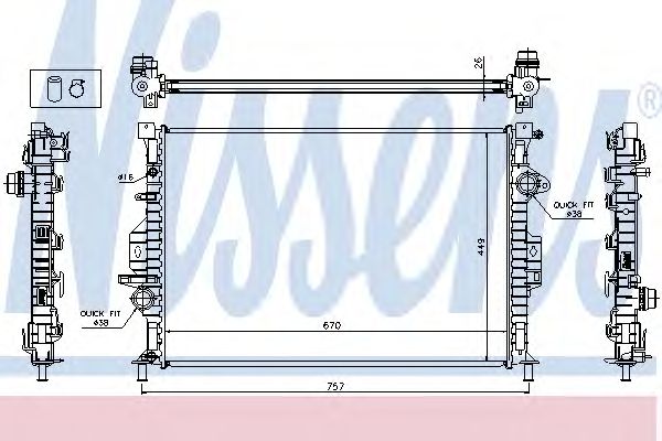 Купить запчасть NISSENS - 65615A 