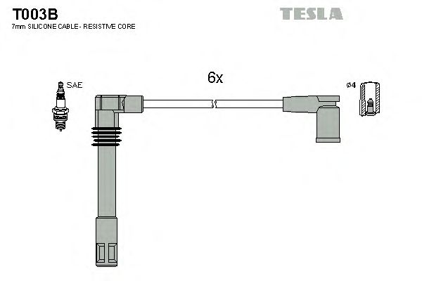 Купить TESLA T003B Провода зажигания AUDI A4, A6 SKODA SuperB VW Passat V