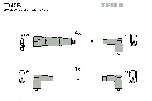 Купить TESLA T045B Провода зажигания VW Golf 1993-1999 VW Golf 1993-1999